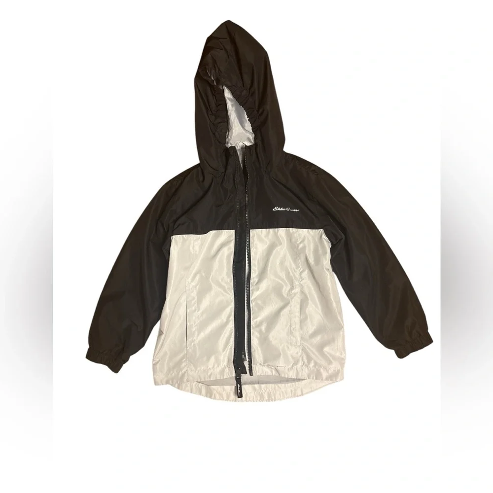 Eddie Bauer Black and White Hooded Jacket